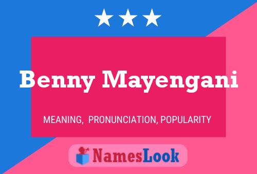 Benny Mayengani Namensposter