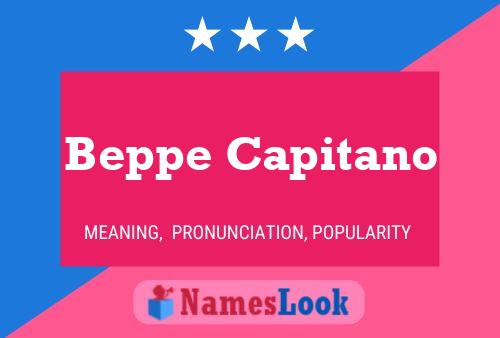 Beppe Capitano Namensposter