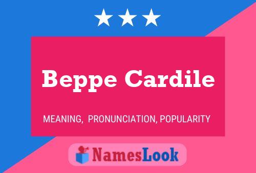 Beppe Cardile Namensposter