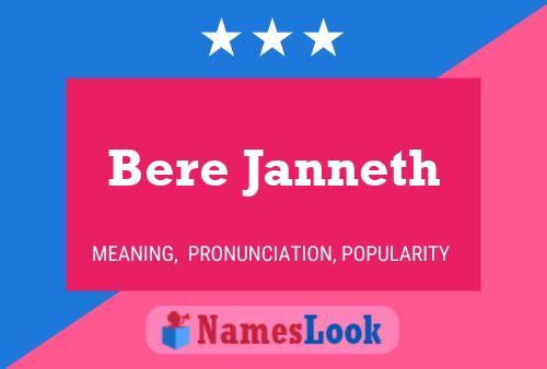 Bere Janneth Namensposter