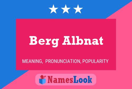 Berg Albnat Namensposter