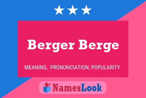 Berger Berge Namensposter