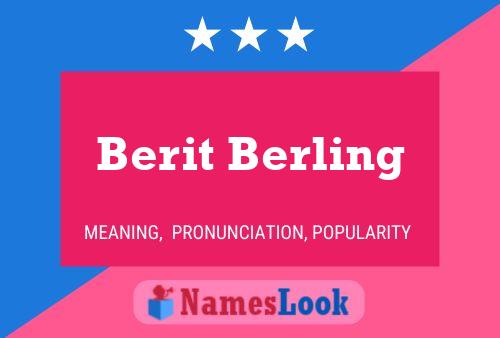 Berit Berling Namensposter