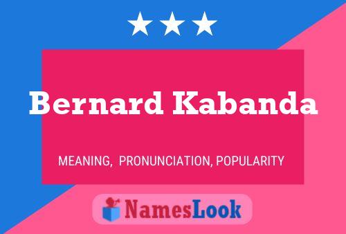 Bernard Kabanda Namensposter