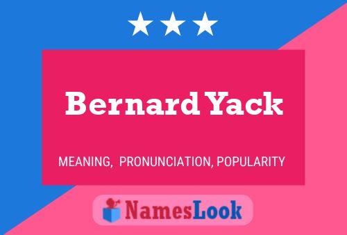 Bernard Yack Namensposter