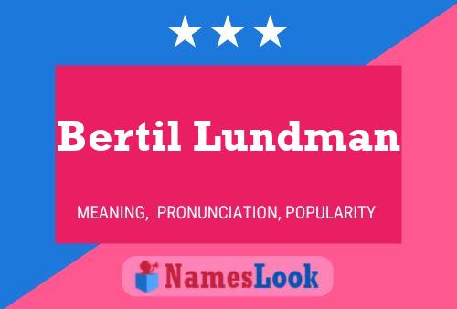 Bertil Lundman Namensposter