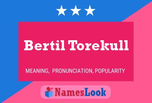 Bertil Torekull Namensposter