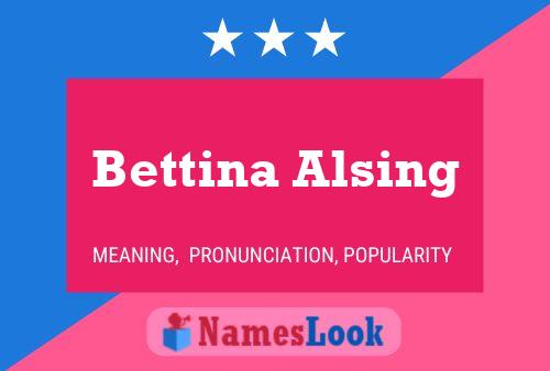 Bettina Alsing Namensposter