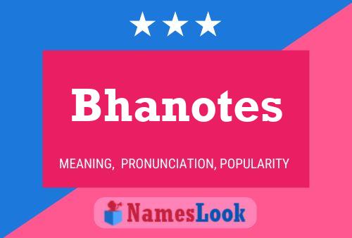 Bhanotes Namensposter