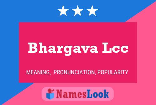 Bhargava Lcc Namensposter