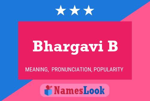 Bhargavi B Namensposter