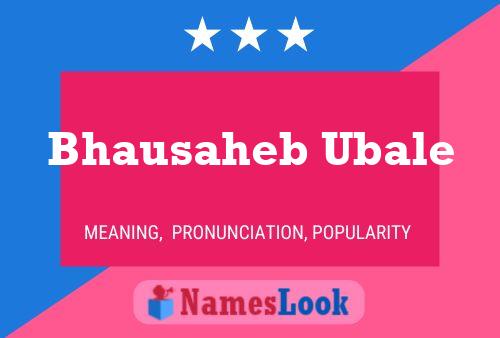 Bhausaheb Ubale Namensposter