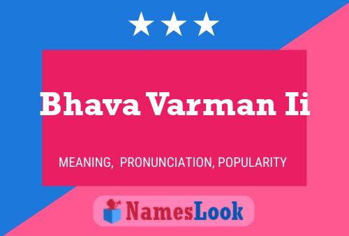 Bhava Varman Ii Namensposter