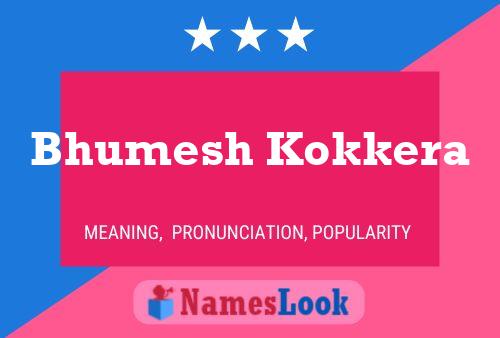 Bhumesh Kokkera Namensposter