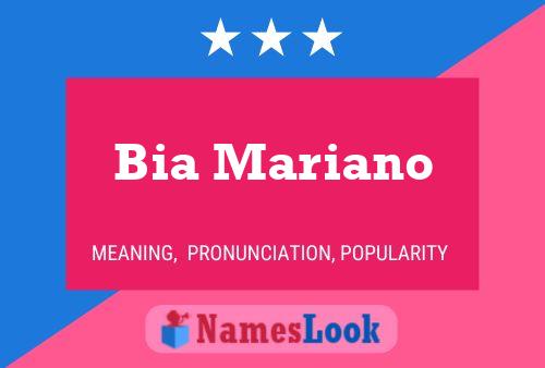 Bia Mariano Namensposter