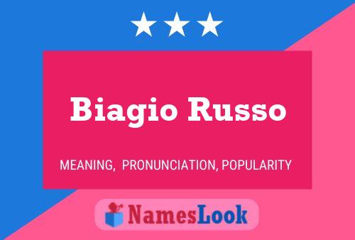 Biagio Russo Namensposter