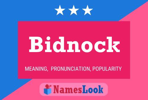 Bidnock Namensposter