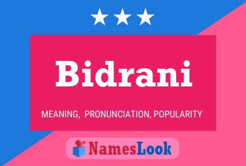 Bidrani Namensposter