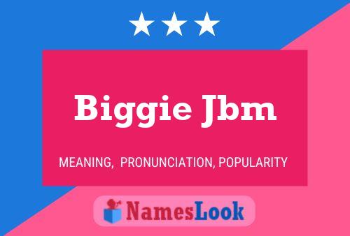 Biggie Jbm Namensposter