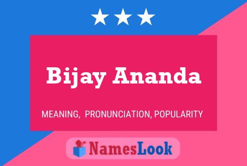 Bijay Ananda Namensposter