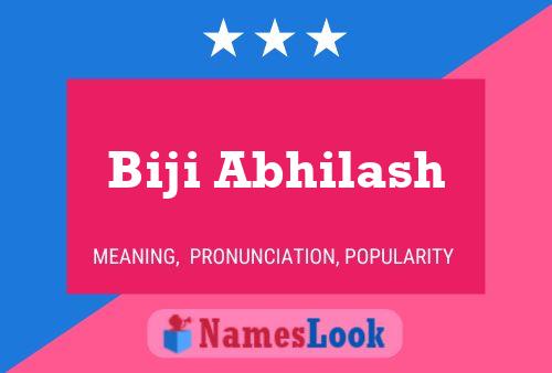 Biji Abhilash Namensposter