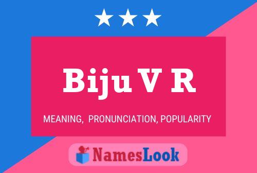 Biju V R Namensposter