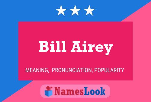 Bill Airey Namensposter