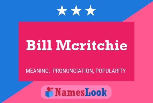 Bill Mcritchie Namensposter