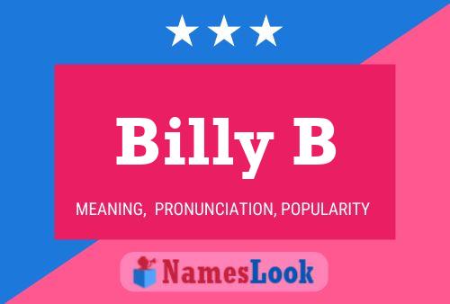 Billy B Namensposter