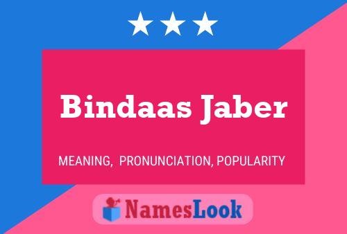 Bindaas Jaber Namensposter