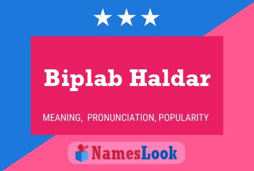 Biplab Haldar Namensposter