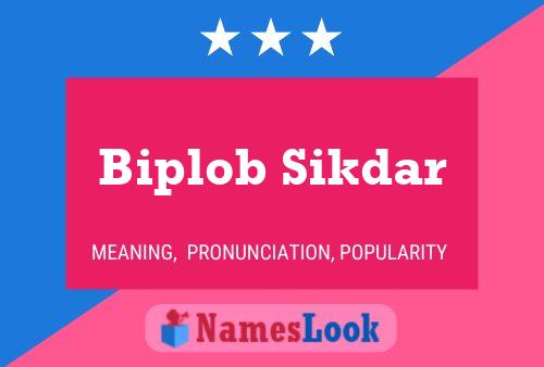 Biplob Sikdar Namensposter