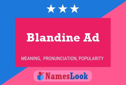 Blandine Ad Namensposter