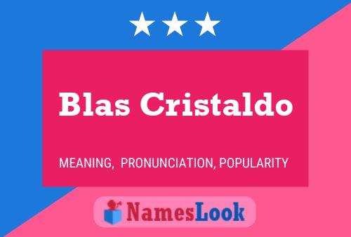 Blas Cristaldo Namensposter