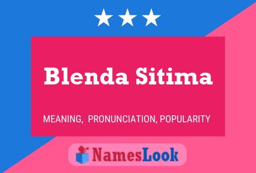 Blenda Sitima Namensposter