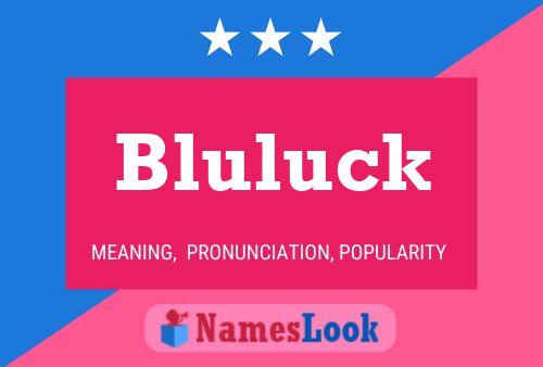 Bluluck Namensposter