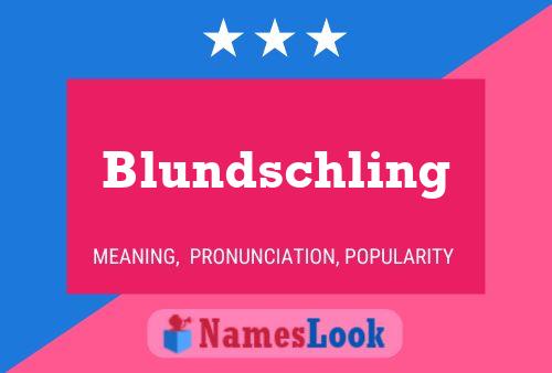 Blundschling Namensposter