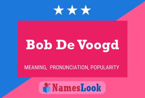 Bob De Voogd Namensposter