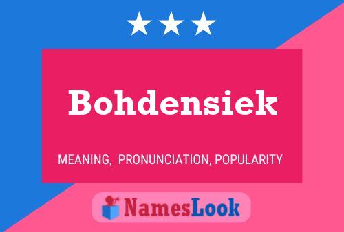 Bohdensiek Namensposter