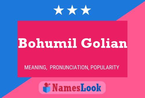 Bohumil Golian Namensposter