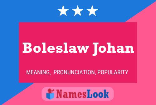 Boleslaw Johan Namensposter