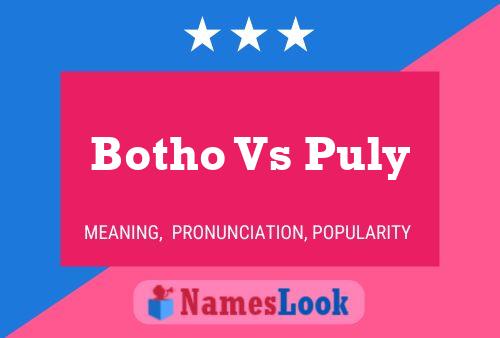 Botho Vs Puly Namensposter