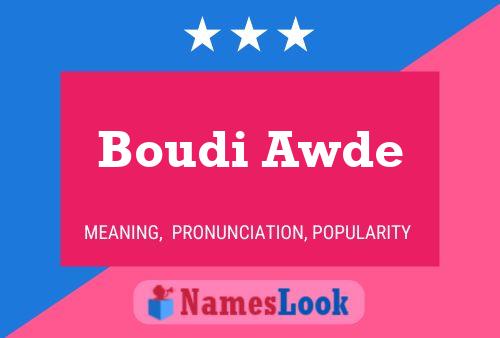 Boudi Awde Namensposter