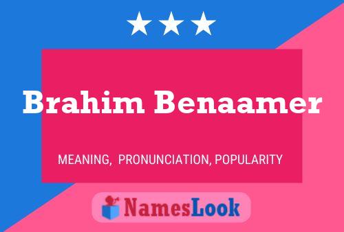 Brahim Benaamer Namensposter