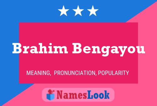 Brahim Bengayou Namensposter