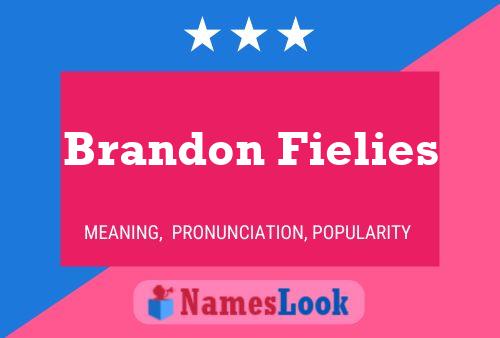 Brandon Fielies Namensposter