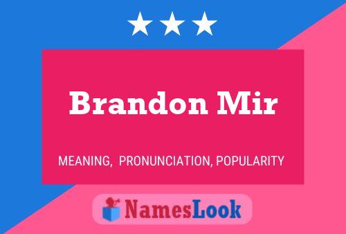 Brandon Mir Namensposter