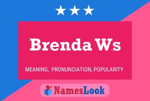 Brenda Ws Namensposter