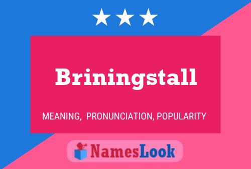 Briningstall Namensposter