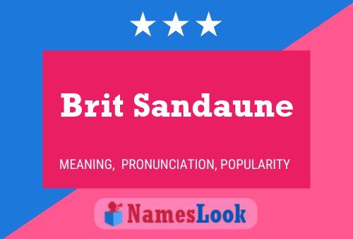 Brit Sandaune Namensposter